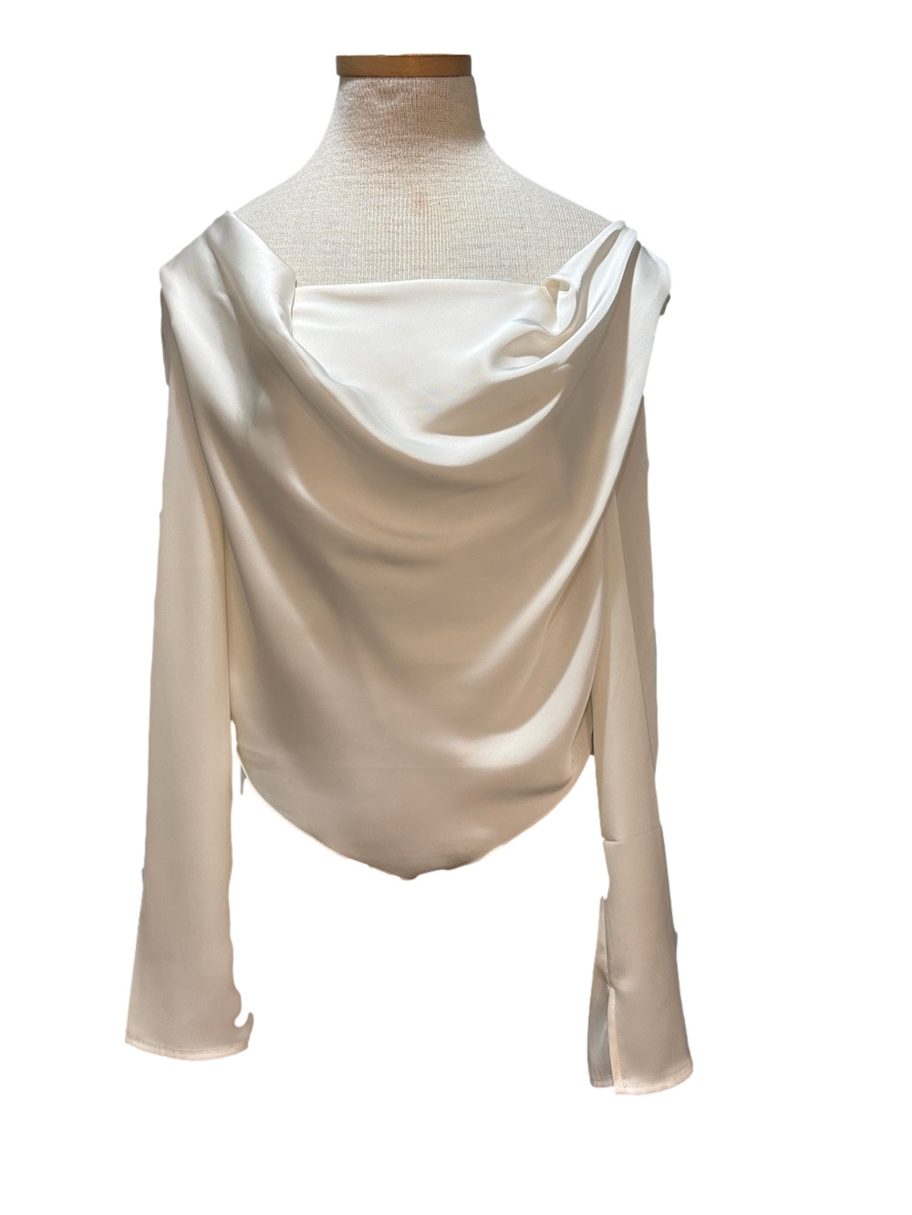 Rachel Zoe sz L cream colored silky concert/festival/bridal  top NWT